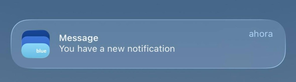 Generic BlueWallet notification with payment details hidden